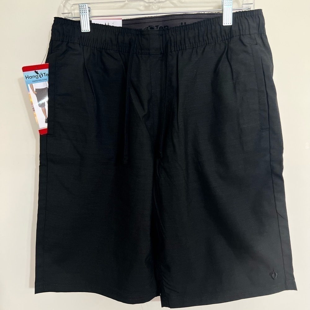 Hang‎ Ten Men's Chino Shorts Stretch Drop In E-Waist Black Size Medium NWTO